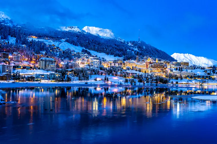 St Moritz at night