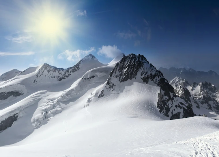 Beautiful snowy mountains