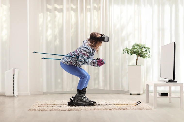 Virtual Reality skier at home