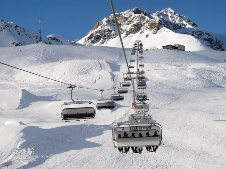 Long lift in the Alps